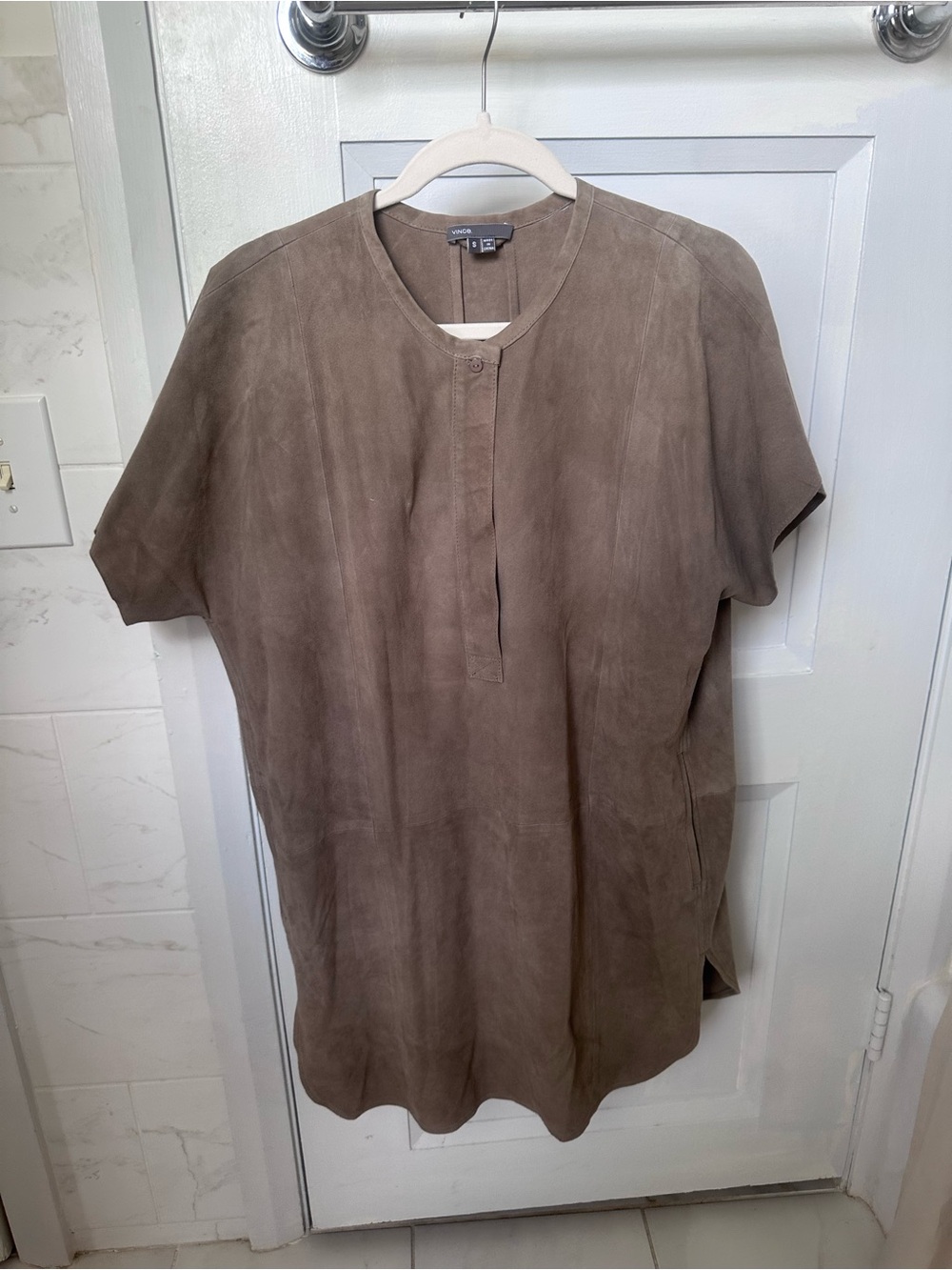 Vince Suede Tunic Dress